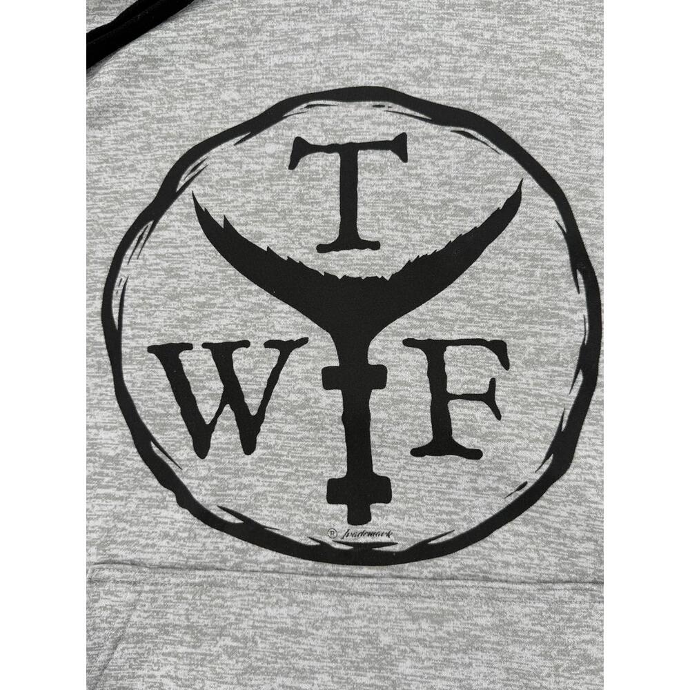 What The Fin Performance Fabric Hoodie Medium Gray Casual Fit Polyester - Picture 2 of 10